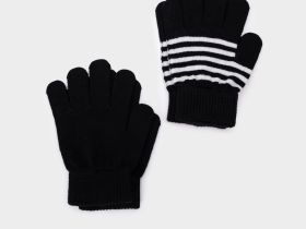 Перчатки трикотажные для девочек, 2 пары в комплекте