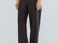 Прямые брюки из искусственной кожи, Фиолетовый