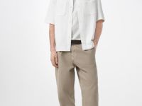 Рубашка с коротким рукавом, Белый