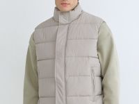 Утеплённый стёганый жилет, Бежевый