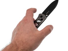 Складной нож Kizer Drop Bear, сталь Nitro-V, компактный EDC, рукоять акрил, темно-серый