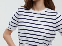 Джемпер в полоску с коротким рукавом