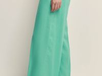 Брюки из конопляной ткани широкого кроя