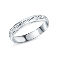Серебряное обручальное кольцо