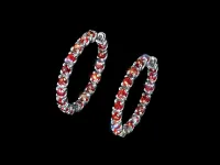 Серьги из серебра с гранатами э0606сг07250371