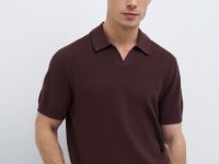 Поло текстурной вязки, Фиолетовый