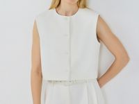 Укороченный жилет, Белый