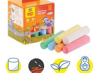 Мелки цветные для асфальта Мульти-Пульти 16 шт., 6 цв., круглые, картонная коробка