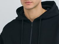 Толстовка на молнии с капюшоном, Черный