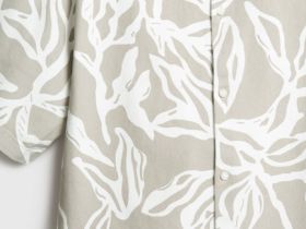 Рубашка с коротким рукавом, Бежевый