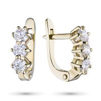 Серьги из желтого золота с бриллиантами э0301сг07070100