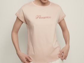 Футболка из мерсеризованного хлопка с принтом