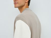 Бомбер на кнопках, Бежевый