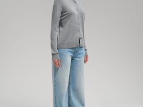 Кардиган прямого кроя с шерстью