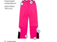Брюки текстильные с полиуретановым покрытием для девочек