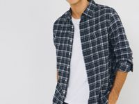 Рубашка в клетку, Серый