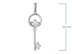 Подвеска из серебра с хромдиопсидом э0601пд12154400