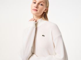Женский шерстяной свитер Lacoste с высоким воротом