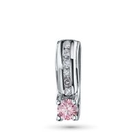 Классическая подвеска из белого золота э4012пд12190140_pink