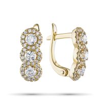 Серьги из желтого золота с бриллиантами э0301сг09181000