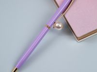 Ручка шариковая автоматическая MESHU "Lilac jewel" синяя, 1,0 мм