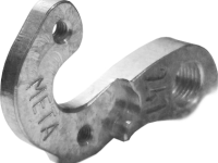 Держатель заднего переключателя &quot;петух&quot; Meta №241 фрезерованный (серебристый)