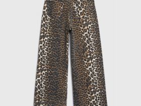 Широкие джинсы с принтом для девочек, Мультицвет