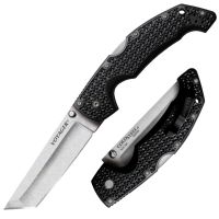 Складной нож Cold Steel Voyager Large Tanto, сталь AUS-10A, тактический нож, рукоять Griv-Ex черный