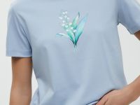 Футболка из мерсеризованного хлопка с принтом