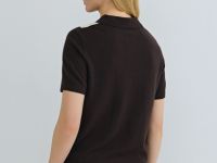 Джемпер поло с ромбами, Коричневый