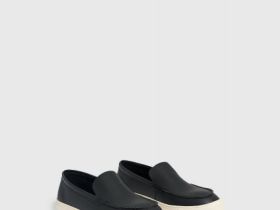 Слипоны с контрастной подошвой, Черный