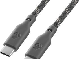 Кабель uBear Trend Cable USB-C - USB-C, 1.2 м, нейлон серо-бежевый