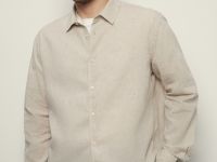 Рубашка из льна с длинным рукавом