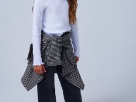 Лонгслив для девочек, Белый