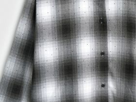 Рубашка в клетку со стразами, Черный