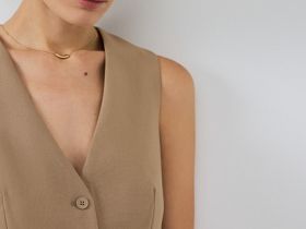 Жилет из поливискозы, Бежевый