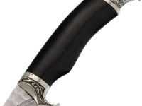 Нож Ворон, сталь дамаск, мельхиор