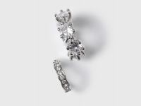 Серьги и каффы, 3 пары, Серебряный