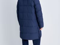 Однобортное пальто с капюшоном