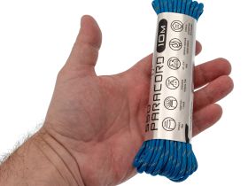 Паракорд 550 световозвращающий Blue, 10 м