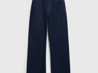 Широкие джинсы Wide leg с высокой посадкой, Синий