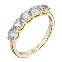 Кольцо из желтого золота с бриллиантами э0301кц08210305