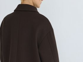 Куртка из пальтовой ткани, Коричневый