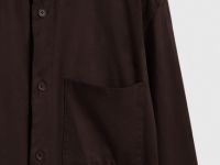 Плотная рубашка из трикотажа, Коричневый