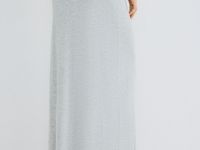 Вязаная юбка с кашемиром, Серый