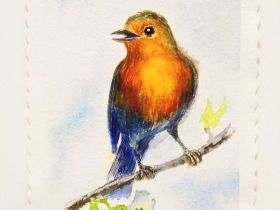 Набор открыток в подарочной упаковке Baohong 10x15 cм 20 л 300 г, хлопок 100%, мелкозернистый