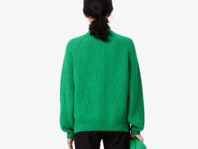 Женский шерстяной свитер Lacoste на молнии