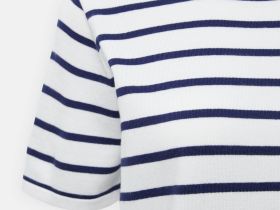 Джемпер в полоску с коротким рукавом