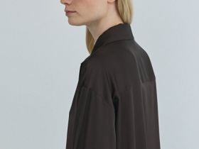 Блузка из сатина, Коричневый