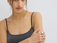 Приталенное трикотажное платье, Серый